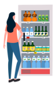 پیش‌نمایش فایل lady-buying-cold-beverage-at-supermart-5214703 از پک خرید
