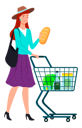 پیش‌نمایش فایل lady-shopping-for-bread-at-supermarket-5214736 از پک خرید