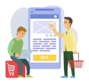 پیش‌نمایش فایل man-using-shopping-application-5214734 از پک خرید