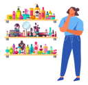 پیش‌نمایش فایل woman-buying-cosmetic-products-5214699 از پک خرید