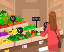 پیش‌نمایش فایل woman-buying-fresh-vegetables-at-grocery-store-5214704 از پک خرید