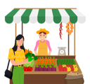 پیش‌نمایش فایل woman-buying-fresh-vegetables-from-street-vendor-5214737 از پک خرید