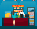 پیش‌نمایش فایل woman-buying-popcorn-at-cinema-hall-5214695 از پک خرید