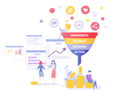 پیش‌نمایش فایل sales-funnel-stages-5224393 از پک فعالیت‌های کسب‌وکار