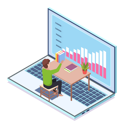پیش‌نمایش فایل businessman-with-laptop-studies-statistics-5214726 از پک ایزومتریک