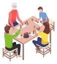 پیش‌نمایش فایل children-playing-board-game-with-parents-5214762 از پک ایزومتریک