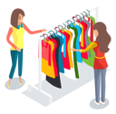 پیش‌نمایش فایل girl-shopping-in-clothing-store-5214758 از پک ایزومتریک