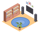 پیش‌نمایش فایل living-room-5214748 از پک ایزومتریک