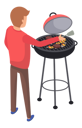پیش‌نمایش فایل man-cooking-meal-using-barbeque-5214757 از پک ایزومتریک