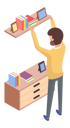 پیش‌نمایش فایل man-searching-book-on-bookshelf-5214760 از پک ایزومتریک
