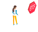پیش‌نمایش فایل woman-crossing-road-near-stop-sign-5214749 از پک ایزومتریک