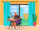 پیش‌نمایش فایل female-freelancer-works-with-computer-from-home-5214668 از پک سبک زندگی