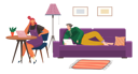 پیش‌نمایش فایل man-and-woman-working-together-at-home-5214671 از پک سبک زندگی