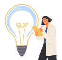پیش‌نمایش فایل lady-scientist-works-with-generating-ideas-5226633 از پک تحقیق