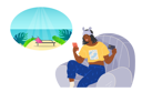 پیش‌نمایش فایل girl-looking-for-resort-on-travel-5226598 از پک سبک زندگی