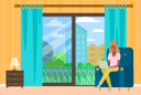 پیش‌نمایش فایل lady-sitting-on-sofa-with-laptop-5226585 از پک سبک زندگی