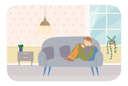 پیش‌نمایش فایل man-sitting-on-couch-and-drinking-coffee-or-tea-5226601 از پک سبک زندگی