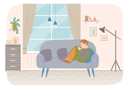 پیش‌نمایش فایل man-sitting-on-couch-drinking-coffee-or-tea-in-apartment-5226607 از پک سبک زندگی