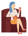 پیش‌نمایش فایل woman-sitting-on-armchair-drinking-coffee-or-tea-and-eating-chips-5226600 از پک سبک زندگی