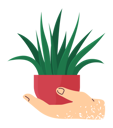پیش‌نمایش فایل hand-holding-house-plant-5226409 از پک دست‌های رنگارنگ