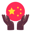 پیش‌نمایش فایل hands-hold-round-flag-of-china-5226408 از پک دست‌های رنگارنگ