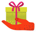 پیش‌نمایش فایل hands-holding-gift-box-5226424 از پک دست‌های رنگارنگ