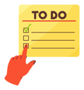 پیش‌نمایش فایل making-check-mark-on-to-do-list-5226443 از پک دست‌های رنگارنگ