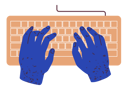 پیش‌نمایش فایل typing-on-keyboard-5226389 از پک دست‌های رنگارنگ