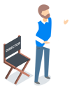 پیش‌نمایش فایل director-controls-filming-process-5226436 از پک استودیو فیلم