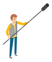 پیش‌نمایش فایل sound-movie-technician-records-sound-with-microphone-5226448 از پک استودیو فیلم