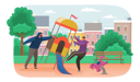 پیش‌نمایش فایل vandals-destroy-a-children-s-slide-in-a-public-park-5271686 از پک وندال‌ها