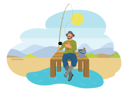 پیش‌نمایش فایل man-catching-fish-5623685 از پک ماهیگیری