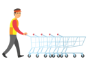 پیش‌نمایش فایل mall-worker-pushing-cart-5623741 از پک سوپرمارکت