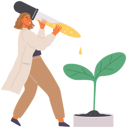 پیش‌نمایش فایل scientist-dropping-chemical-on-plant-5644220 از پک دانشمند