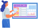 پیش‌نمایش فایل woman-analyzes-program-for-statistical-analysis-5642385 از پک تحلیل کسب‌وکار