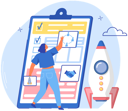 پیش‌نمایش فایل woman-working-with-checklist-5642386 از پک تحلیل کسب‌وکار