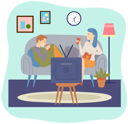 پیش‌نمایش فایل couple-watching-tv-5644335 از پک خانواده و دوستان