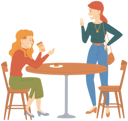 پیش‌نمایش فایل girls-drinking-coffee-at-cafe-5644345 از پک خانواده و دوستان