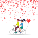پیش‌نمایش فایل couple-in-love-ride-bicycle-5642256 از پک عشق
