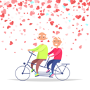 پیش‌نمایش فایل elderly-couple-riding-bicycle-5642254 از پک عشق