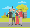 پیش‌نمایش فایل friend-taking-selfie-in-park-8706968 از پک پارک