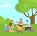 پیش‌نمایش فایل friends-on-adventure-camping-8706975 از پک پارک
