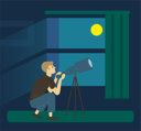 پیش‌نمایش فایل man-looking-through-telescope-8706946 از پک فعالیت فراغت