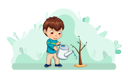 پیش‌نمایش فایل boy-watering-plant-8709393 از پک مردم پارک