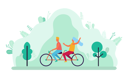 پیش‌نمایش فایل couple-riding-cycle-8709404 از پک مردم پارک