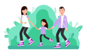 پیش‌نمایش فایل family-doing-skating-together-8709380 از پک فعالیت پارک