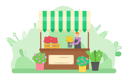 پیش‌نمایش فایل man-selling-flower-bouquet-on-stall-8709367 از پک فعالیت پارک