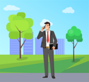 پیش‌نمایش فایل businessman-talking-on-phone-8707029 از پک فعالیت پارک