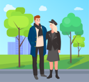 پیش‌نمایش فایل happy-couple-standing-together-in-park-8707028 از پک فعالیت پارک