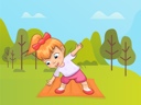 پیش‌نمایش فایل little-girl-doing-exercise-in-park-8707020 از پک فعالیت پارک